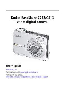 Kodak EasyShare C 713 manual. Camera Instructions.
